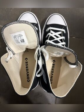 Converse Black and White Canvas High-Top Sneakers